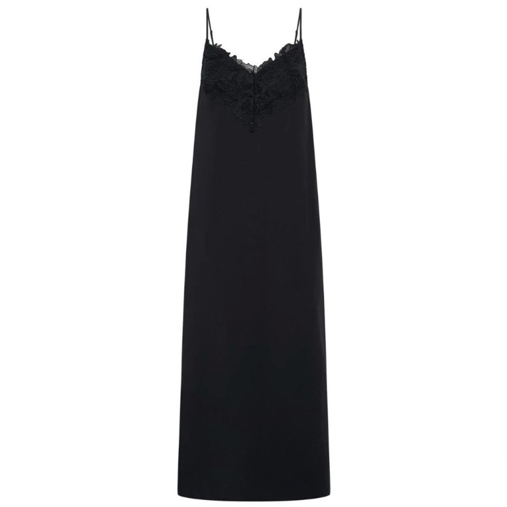 NWOT - Camilla & Marc Black Lace Detail Sable Midi Dress - Picture 5 of 7